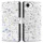 Tech-Protect Wallet Apple iPhone 17e / 16e flip / kinyitható tok, virág minta, fehér