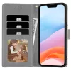 Tech-Protect Wallet Apple iPhone 17e / 16e flip / kinyitható tok, virág minta, fehér