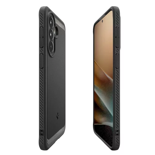 Spigen Rugged Armor Samsung Galaxy A57 tok, Matte Black, fekete