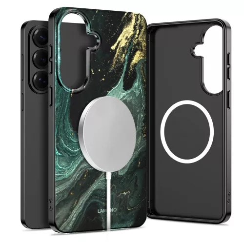 Tech-Protect Lamano Samsung Galaxy A57 hátlap tok, MagSafe, Verda Aura, mintás