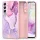 Tech-Protect Icon Samsung Galaxy A57 szilikon tok mikroszálas béléssel, márvány minta, rózsaszín