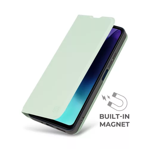 OBAL:ME SmoothTouch Honor X7d mágneses flip tok kártyatartóval, zöld