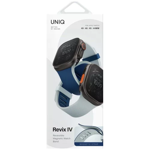 Uniq Revix IV Premium Apple Watch 42/41/40mm mágneses szíj, kék-szürke