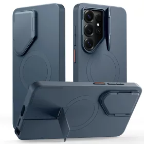   Tech-Protect Kevlar Aura Samsung Galaxy S26 Ultra MagSafe tok kameravédelemmel, kitámasztóval, kék
