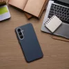 Kevlar Samsung Galaxy A37 MagSafe tok kameravédő peremmel, kék-ezüst