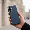 Kevlar Samsung Galaxy A37 MagSafe tok kameravédő peremmel, kék-ezüst