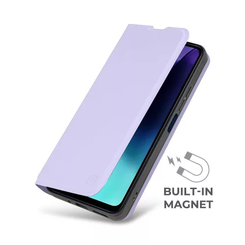OBAL:ME SmoothTouch Xiaomi Redmi Note 15 Pro 5G mágneses flip tok kártyatartóval, lila