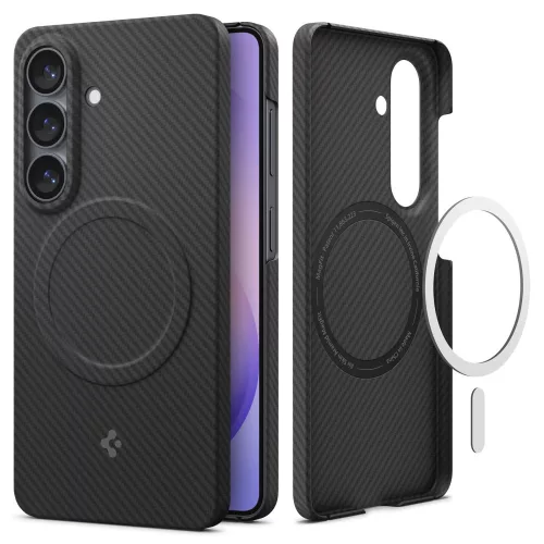 Spigen Airskin Aramid Mag Samsung Galaxy S26 tok, MagSafe, Aramid, fekete