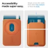 Spigen Valentinus Apple iPhone Magsafe kártyatartó, MagSafe, Metallic Orange, narancs (3db kártyához)