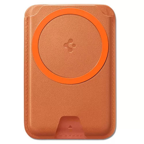 Spigen Valentinus Magfit+ Apple iPhone Magsafe kártyatartó, MagSafe, Metallic Orange, narancs (3db kártyához)