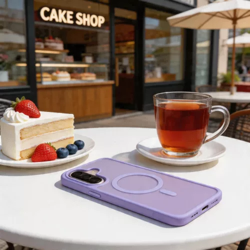 Tech-Protect Magmat Samsung Galaxy A57 hátlap tok, MagSafe, Matt, lila