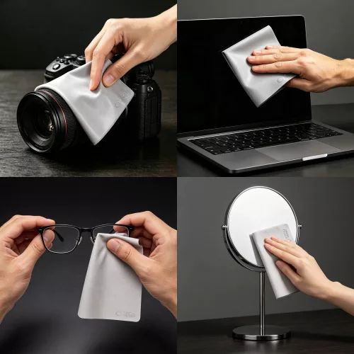 Tech-Protect mikroszálas univerzális tisztító kendő 15-16col méretben, szürke