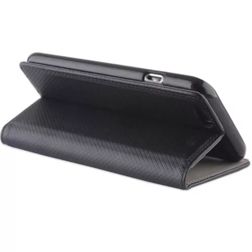 Apple iPhone 11 Pro Max, Oldalra nyíló tok, stand, Smart Magnet, fekete
