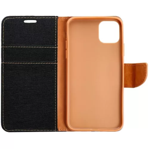 Apple iPhone 11 Pro, Oldalra nyíló tok, stand, Canvas Book, fekete