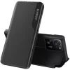 Samsung Galaxy M31s SM-M317F, Oldalra nyíló tok, stand, hívás mutatóval, Wooze FashionBook, fekete