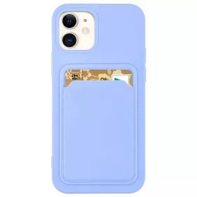   Apple iPhone 11 Pro Max, Szilikon tok, kártyatartóval, Wooze Card Slot, világoskék