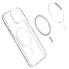Apple iPhone 13 Mini, Műanyag hátlap védőtok + szilikon keret, Magsafe töltővel kompatibilis, Spigen Ultra Hybrid Mag, átlátszó/fehér