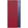 Apple iPhone 11 Pro Max, Oldalra nyíló tok, stand, hívás mutatóval, vékony csíkban, Wooze Look Inside, piros