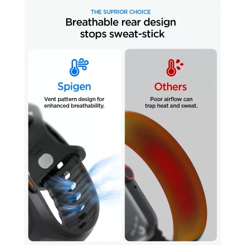Spigen Liquid Air Pro Apple Watch Ultra 4 / 3 / 2 / 1 49mm tok / szíj, fekete