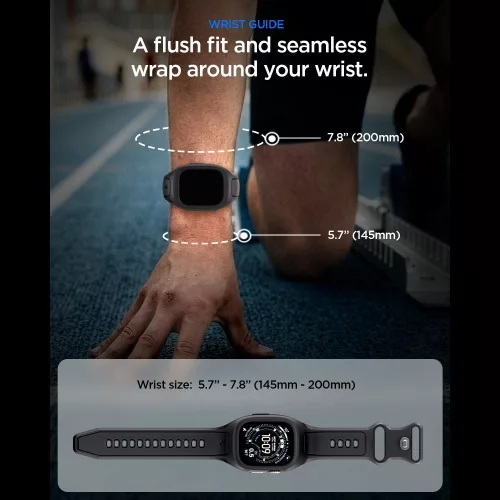 Spigen Liquid Air Pro Apple Watch Ultra 4 / 3 / 2 / 1 49mm tok / szíj, fekete