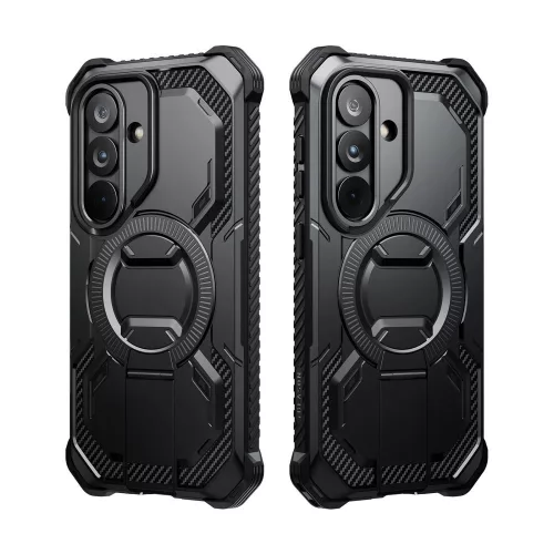 Supcase ArmorBox Samsung Galaxy S26 ütésálló tok, kijelző védelemmel, kitámasztóval, MagSafe, fekete