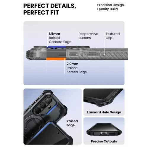 Supcase ArmorBox Samsung Galaxy S26 ütésálló tok, kijelző védelemmel, kitámasztóval, MagSafe, fekete