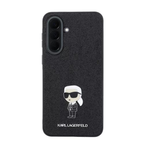 Karl Lagerfeld Fixed Glitter Metal Ikonik Samsung Galaxy A37 tok, fekete