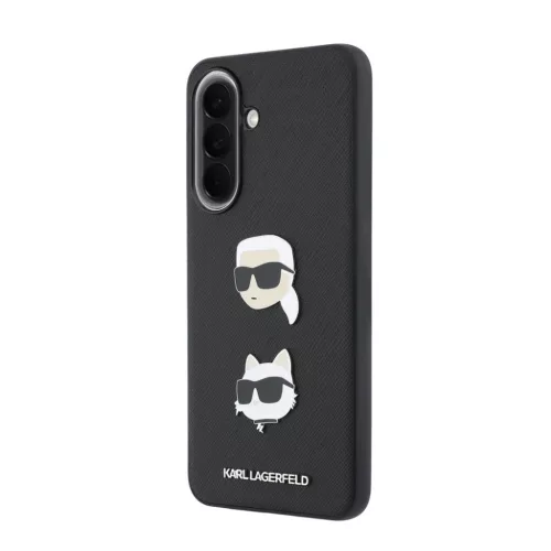 Karl Lagerfeld Liquid Silicone Metal Karl and Choupette Samsung Galaxy A57 szilikon tok, fekete
