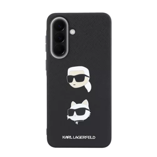 Karl Lagerfeld Liquid Silicone Metal Karl and Choupette Samsung Galaxy A57 szilikon tok, fekete