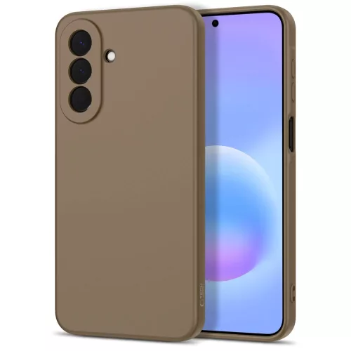Tech-Protect Icon Samsung Galaxy A27 szilikon tok mikroszálas béléssel, barna