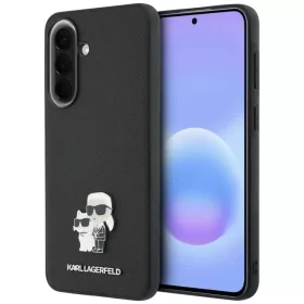   Karl Lagerfeld Saffiano Karl&Choupette Metal Logo Samsung Galaxy A57 tok, fekete