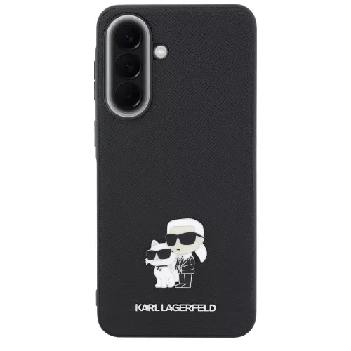 Karl Lagerfeld Saffiano Karl&Choupette Metal Logo Samsung Galaxy A57 tok, fekete
