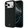 Mercedes Leather with Crossed Lines Apple iPhone 17 Pro Max MagSafe tok, fekete