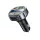 Hoco E70 bluetooth FM transmitter / autós töltő, USB-A-USB-C, digitális kijelző, PD, QC3.0, 5A, 30W, fekete