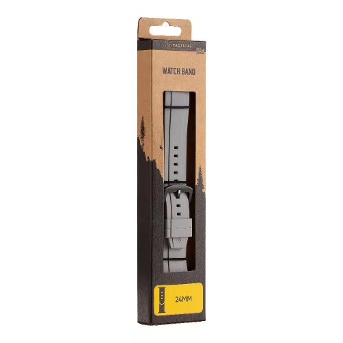 Tactical Quick Release 24mm szilikon szíj, gyors kioldás, szürke