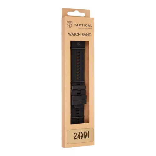 Tactical Quick Release 24mm szilikon szíj, gyors kioldás, fekete