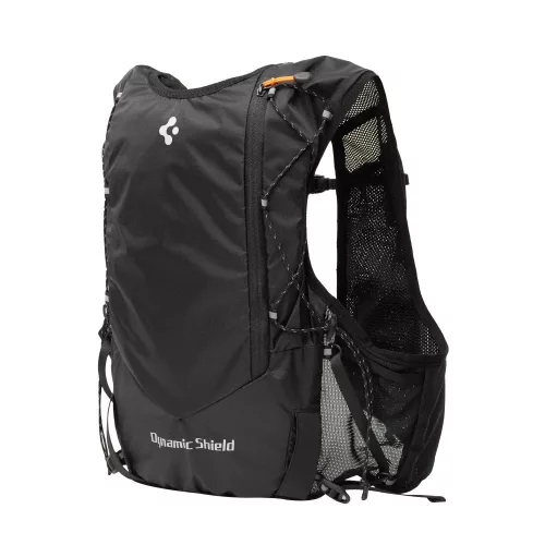 Spigen A721 Dynamic Shield futómellény futáshoz / túrázáshoz, telefon-és kulacstartó résszel + 500ml kulacs, fekete (M-L)