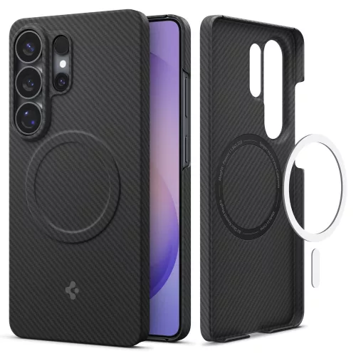 Spigen Airskin Aramid Mag Samsung Galaxy S26 Ultra tok, MagSafe, Aramid, fekete