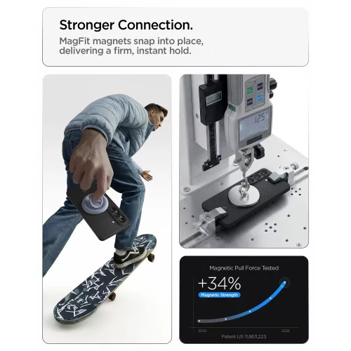 Spigen Airskin Aramid Mag Samsung Galaxy S26 Ultra tok, MagSafe, Aramid, fekete