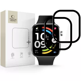  Tech-Protect Glass Flex+ Xiaomi Redmi Watch 6 kijelzővédő fólia, fekete (2db)
