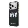 Karl Lagerfeld IML Choupette Trio Watercolor Apple iPhone 17 Pro mágneses tok, MagSafe, fekete-ezüst