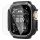 Spigen Rugged Armor Apple Watch Ultra 4 / 3 / 2 / 1 49mm tok, kijelzővédő felülettel, matt fekete