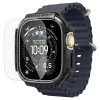 Spigen Rugged Armor Apple Watch Ultra 4 / 3 / 2 / 1 49mm tok, kijelzővédő felülettel, matt fekete