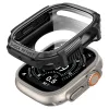 Spigen Rugged Armor Apple Watch Ultra 4 / 3 / 2 / 1 49mm tok, kijelzővédő felülettel, matt fekete