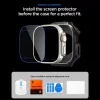 Spigen Rugged Armor Apple Watch Ultra 4 / 3 / 2 / 1 49mm tok, kijelzővédő felülettel, matt fekete