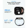 Spigen Rugged Armor Apple Watch Ultra 4 / 3 / 2 / 1 49mm tok, kijelzővédő felülettel, matt fekete