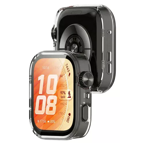 Tech-Protect Defense Huawei Watch Fit 5 Pro tok, kijelzővédő felülettel, átlátszó