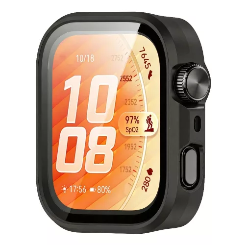 Tech-Protect Defense Huawei Watch Fit 5 Pro tok, kijelzővédő felülettel, fekete