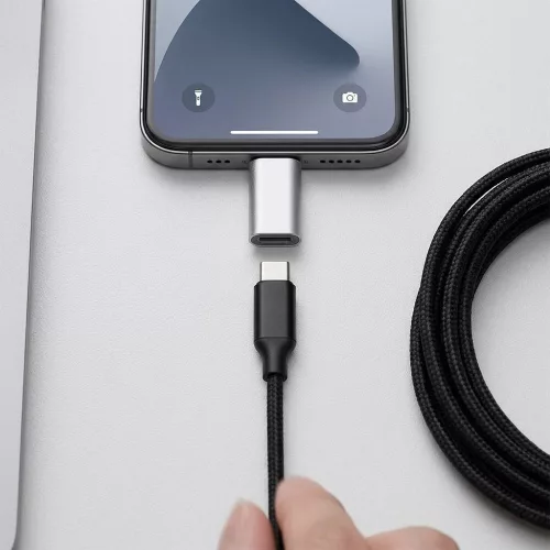Bluestar USB-C-Lightning átalakító adapter, fehér