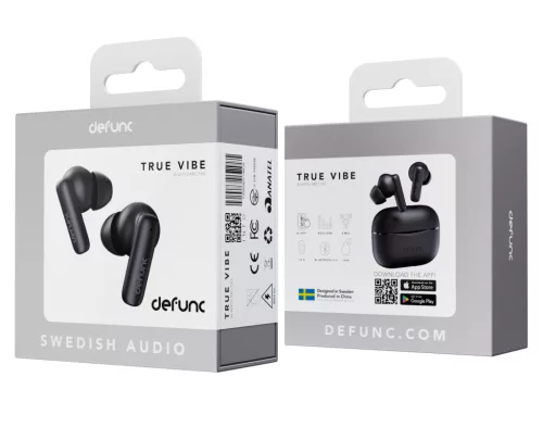 DeFunc TRUE Vibe vezeték nélküli bluetooth fülhallgató, Bt 5.3, fekete
